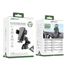 Автодержатель с БЗУ Acefast D53 with Electric Clamp for Dashboard – Черный