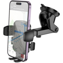 Автодержатель Hoco H65 Gamble one-button (center console) – Черный