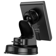 Автодержатель с БЗУ Hoco HW20 Precious (center console) – Черный