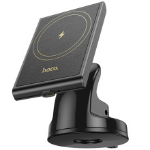 Автодержатель с БЗУ Hoco HW20 Precious (center console) – Черный