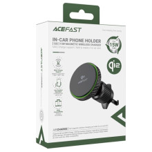 Автодержатель с БЗУ Acefast D33 Qi2 Magnetic Wireless Charging 15W – Черный