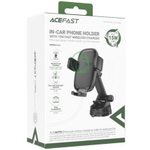 Автотримач з БЗП Acefast D49 Wireless Charging 15W – Чорний