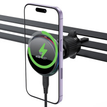 Автодержатель с БЗУ Acefast D61 Magnetic Wireless Charging 15W – Серый