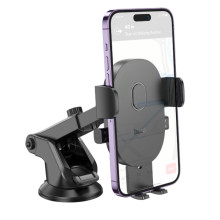 Автодержатель Hoco H19 Mighty one-button (center console) – Черный