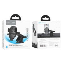 Автотримач Hoco H19 Mighty one-button (center console) – Чорний