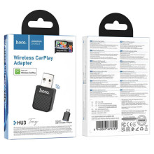 Адаптер Hoco HU3 Tony car wireless CarPlay – Черный