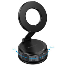 Автодержатель Borofone BH140 Gloria Vacuum Suction Magnetic (center console) – Черный