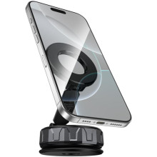 Автотримач Borofone BH140 Gloria Vacuum Suction Magnetic (center console) – Чорний