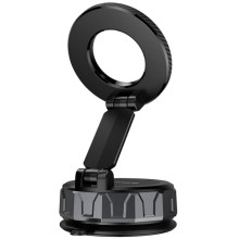 Автотримач Borofone BH140 Gloria Vacuum Suction Magnetic (center console) – Чорний