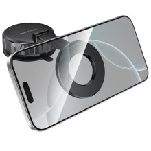 Автотримач Borofone BH140 Gloria Vacuum Suction Magnetic (center console) – Чорний