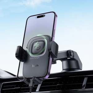 Автодержатель с БЗУ Hoco HW32 Crown push-type (center console)