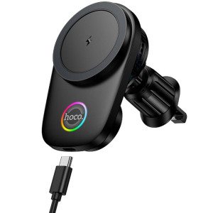 Автодержатель с БЗУ Hoco HW36 Electric 15W with cooler (air outlet)