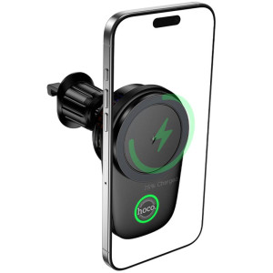 Автодержатель с БЗУ Hoco HW36 Electric 15W with cooler (air outlet)