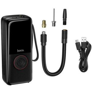 Автомобильный насос Hoco ZP18 Enlighten smart air pump – Черный
