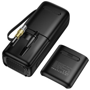 Автомобильный насос Hoco ZP18 Enlighten smart air pump – Черный