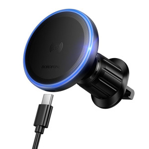 Автодержатель с БЗУ Borofone BH224 Flash 15W (air outlet)