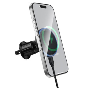 Автотримач з БЗП Borofone BH224 Flash 15W (air outlet)