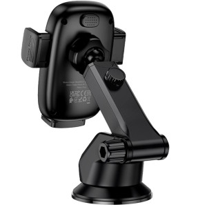 Автодержатель с БЗУ Borofone BH223 Follower 15W (center console) – Черный