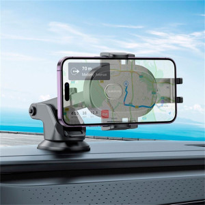 Автодержатель Borofone BH93 Grand one-button (center console) – Черный