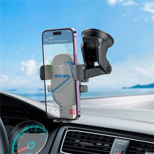Автодержатель Borofone BH93 Grand one-button (center console) – Черный
