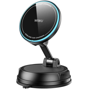 Автодержатель с БЗУ WIWU CH-326 Universal Vacuum Suction Magnetic 15W