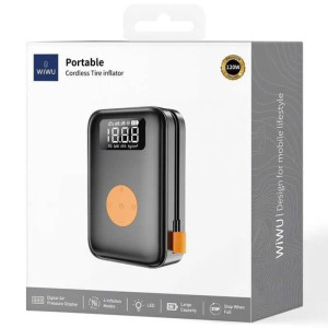 Автомобильный насос WIWU Ai003 Cordless Tire portable smart air pump – Черный