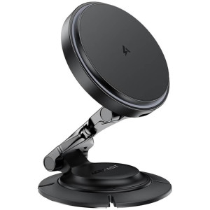 Автодержатель с БЗУ Acefast D65 Magnetic Wireless Charging 15W – Черный
