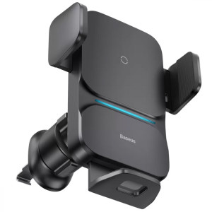 Автодержатель с БЗУ Baseus Wisdom Auto Alignment (QI 15W) (Air Outlet base) (CGZX000001)
