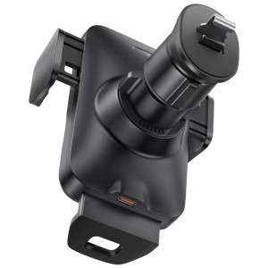 Автодержатель с БЗУ Baseus Wisdom Auto Alignment (QI 15W) (Air Outlet base) (CGZX000001) – Черный