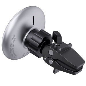 Автотримач з БЗП Acefast D3 magnetic wireless 15W (air outlet) – Срібний