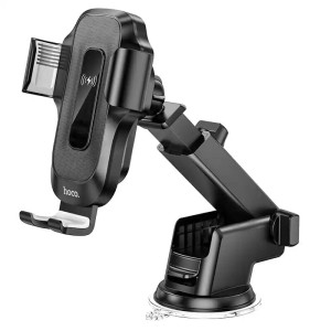 Автотримач з БЗП Hoco HW3 Wise 15W (center console)