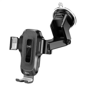 Автотримач з БЗП Hoco HW3 Wise 15W (center console) – Чорний