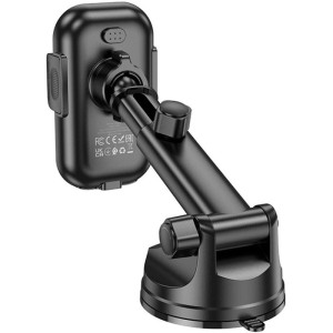 Автодержатель с БЗУ Hoco HW5 Journey 15W (center console) – Черный