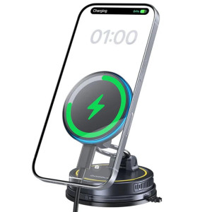 Автодержатель с БЗУ Baseus PrimeTrip VC2 Flex Pro Magnetic Wireless Charging (C0013F) – Черный