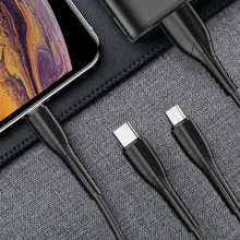 АЗП Usams C13 2.1A Dual USB + U35 3IN1 Charging Cable (1m) – Чорний