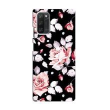 Чохли з квітами для Blackview A100 (VPrint) (Квіти на чорному)