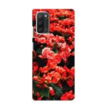 Чохли з квітами для Blackview A100 (VPrint) (Квіти червоні)