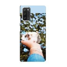 Чехлы с изображением разных животных для Blackview A100 (Ежик на руках)