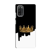 Чехол (Корона на чёрном фоне) для Блеквью А100 – Золотая корона