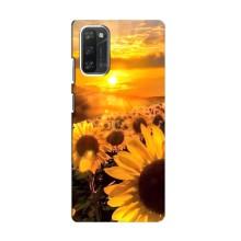 Чохол з Квітами для Blackview A100 (поле соняшників)