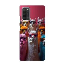 Чохол з принтом стильні тварини для Блэквью А100 – Лами в окулярах