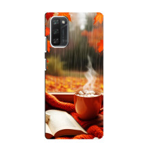 Чохол з унікальним дизайном 'Осінь з кавою' для Blackview A100 – Кава і дощ
