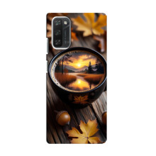 Чохол з унікальним дизайном 'Осінь з кавою' для Blackview A100 – Темна кава