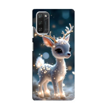 Яркий чехол для Blackview A100 с Зимними Оленятами (Блистающий оленёнок)