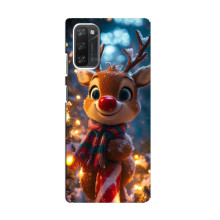 Яркий чехол для Blackview A100 с Зимними Оленятами (Олень в шарфе)