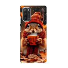 Печатный чехол «Зверята с кофе» для Blackview A100 – Белка с кофе