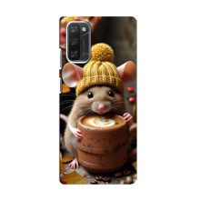 Печатный чехол «Зверята с кофе» для Blackview A100 – Медведь с кофе