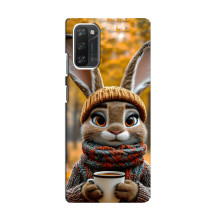 Печатный чехол «Зверята с кофе» для Blackview A100 – Зайчик с кофе