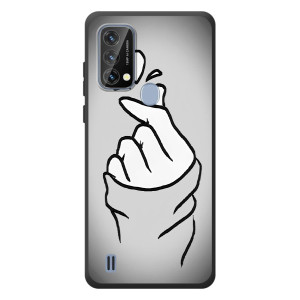 Чехол с принтом для Blackview A50 (AlphaPrint - Знак сердечка)