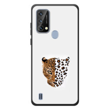 Чохол з леопардовим принтом на Blackview A50 (Леопард на білому)